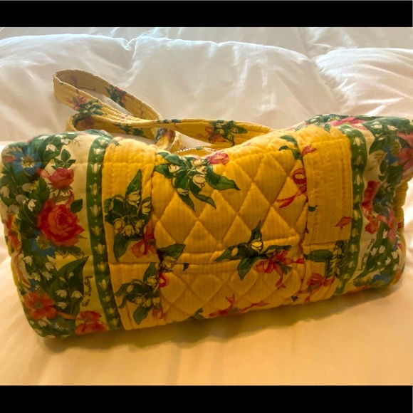 Vera Bradley Yellow Floral Quite Purse/Tote - Picture 4 of 7
